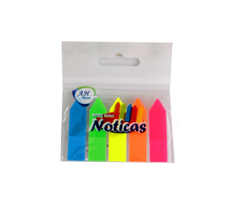 Papel para notas AH royal banderitas plásticas.