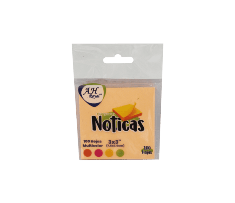 Papel para notas AH royal x 4 x 100 hojas.