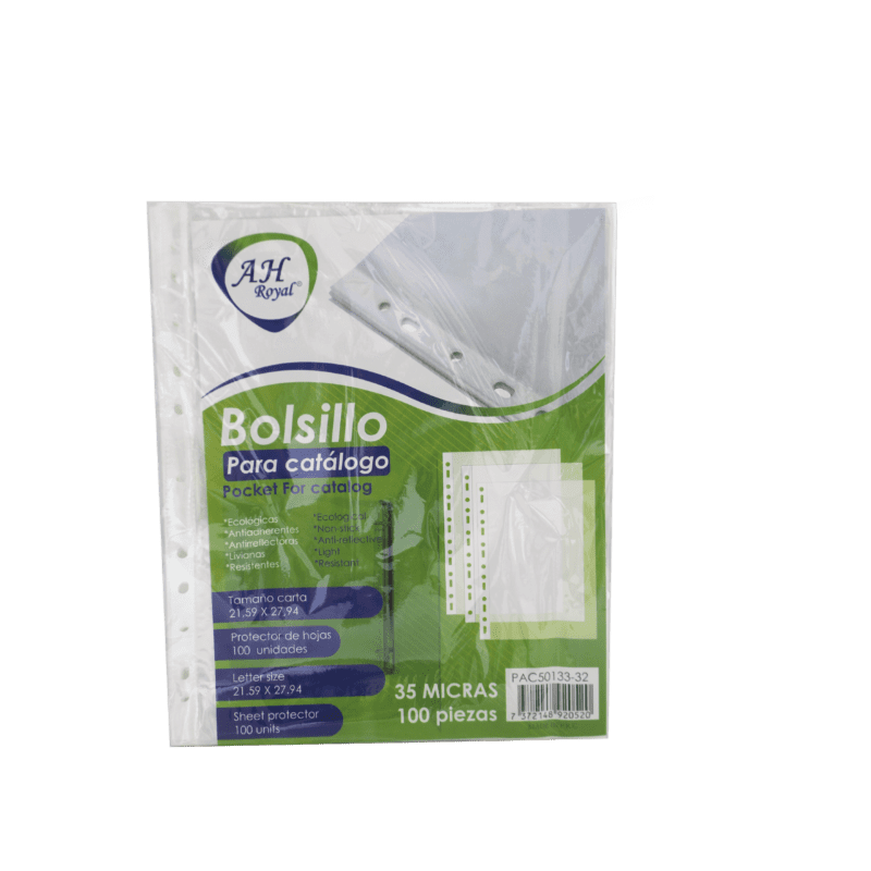 Bolsillo para catalogo AH royal tamaño carta.