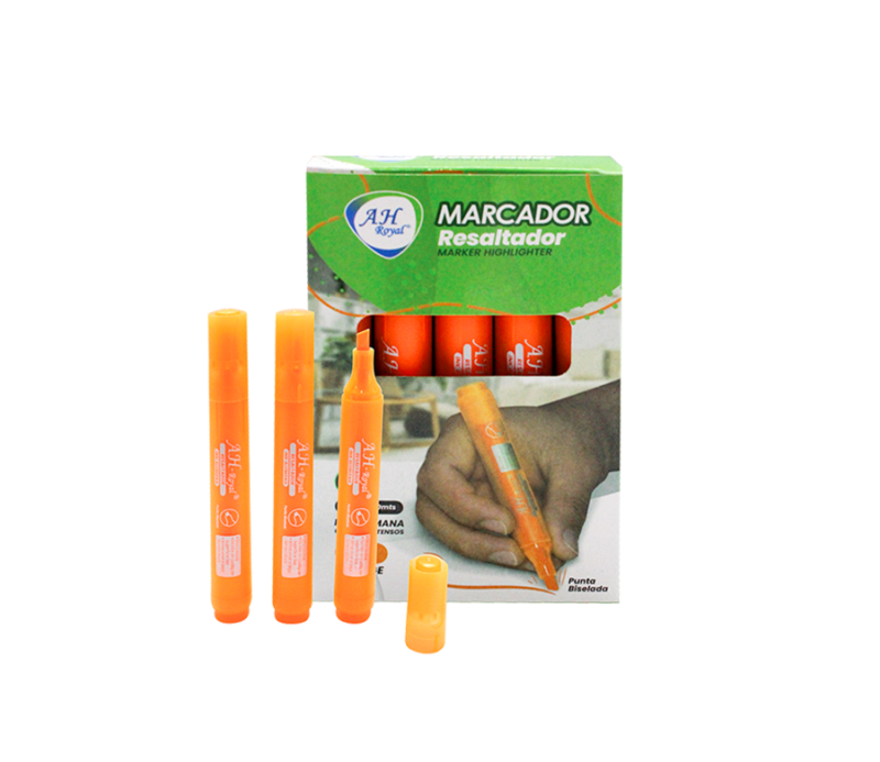 Resaltador fluoresente narajana display x10 unidades.