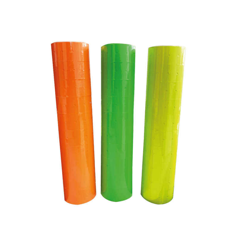 Rollo para precios colores fluorescentes.