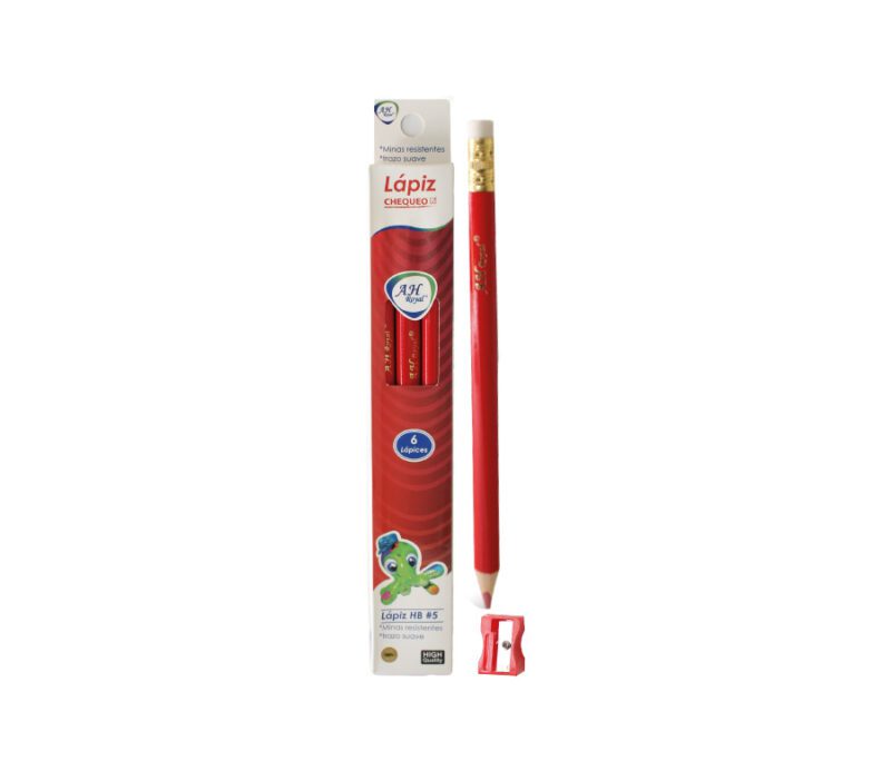Lápiz rojo ah royal diplay x6 caja x480 uds.