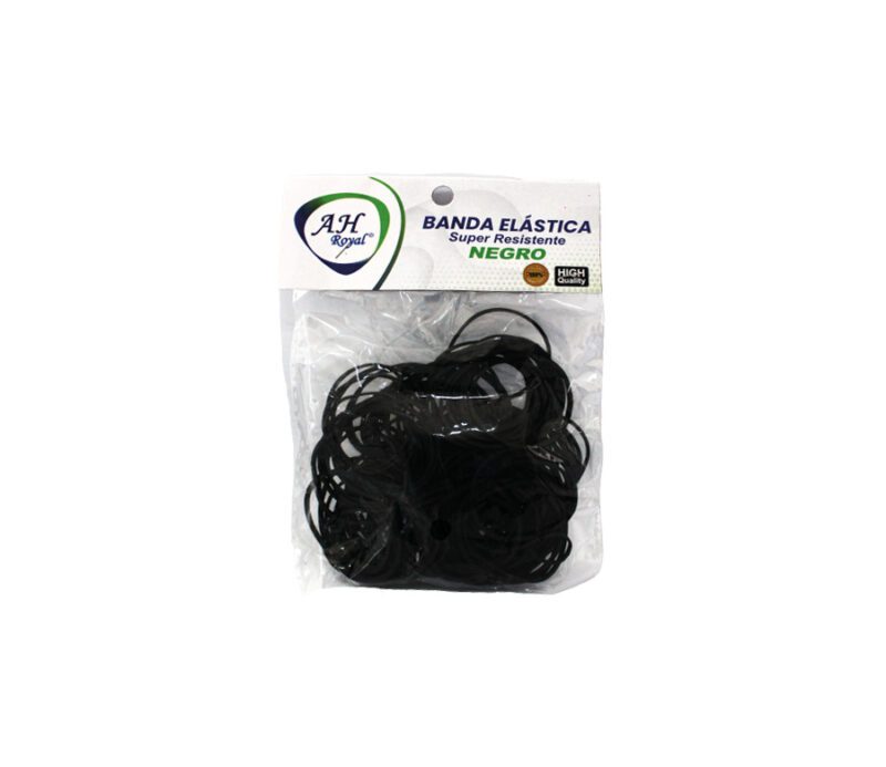 Bandas de caucho AH royal negra x100 g.