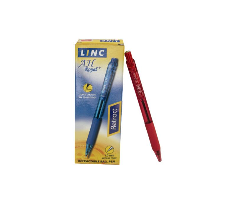 Bolígrafo AH royal retractil tinta gel rojo display x12 uds.
