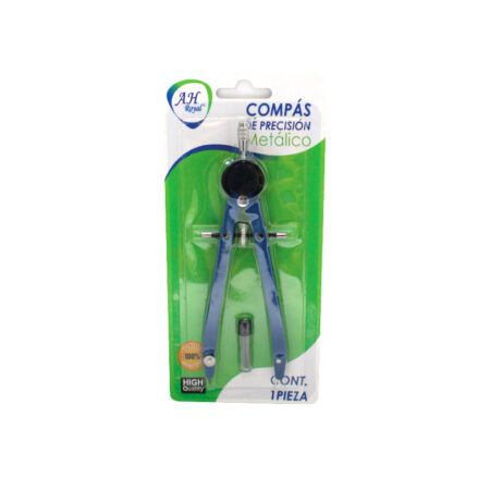 Compas AH royal de precisión metálico grande encartonado con mina caja x288 uds.